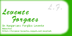 levente forgacs business card